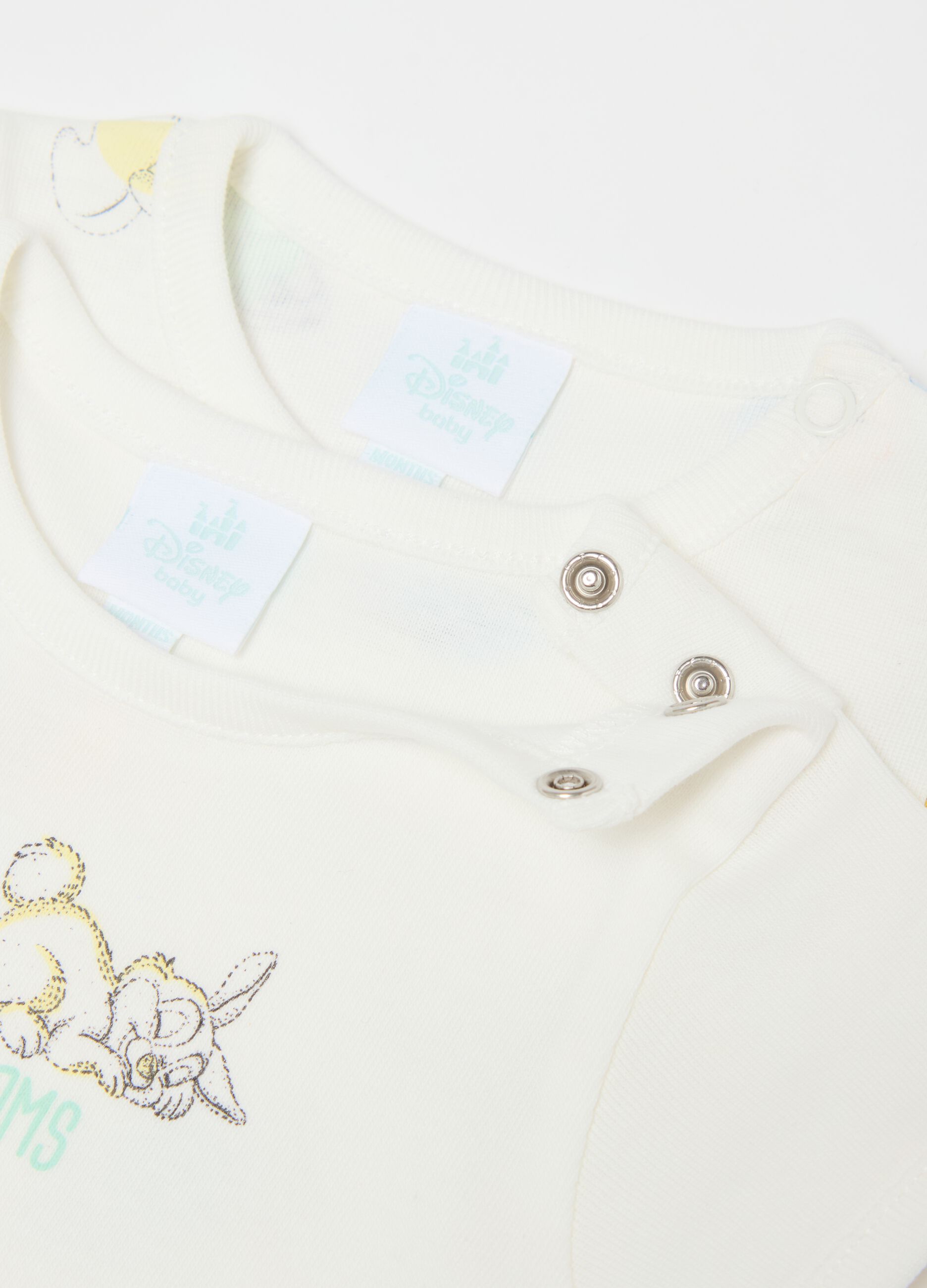 Two-pack organic cotton bodysuits with Thumper and Rolly