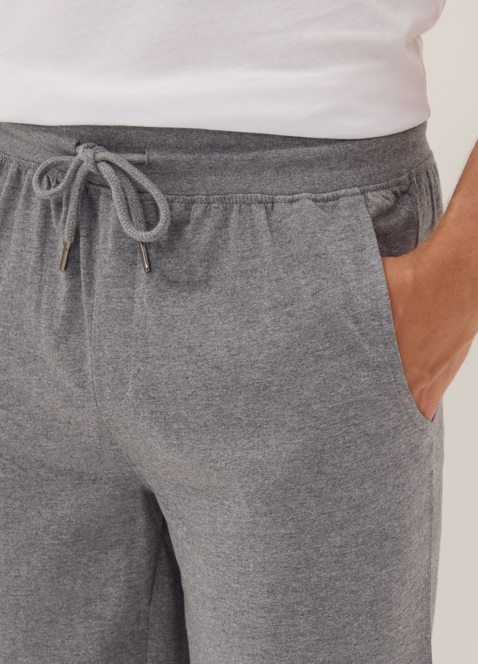Grey organic cotton pyjama shorts