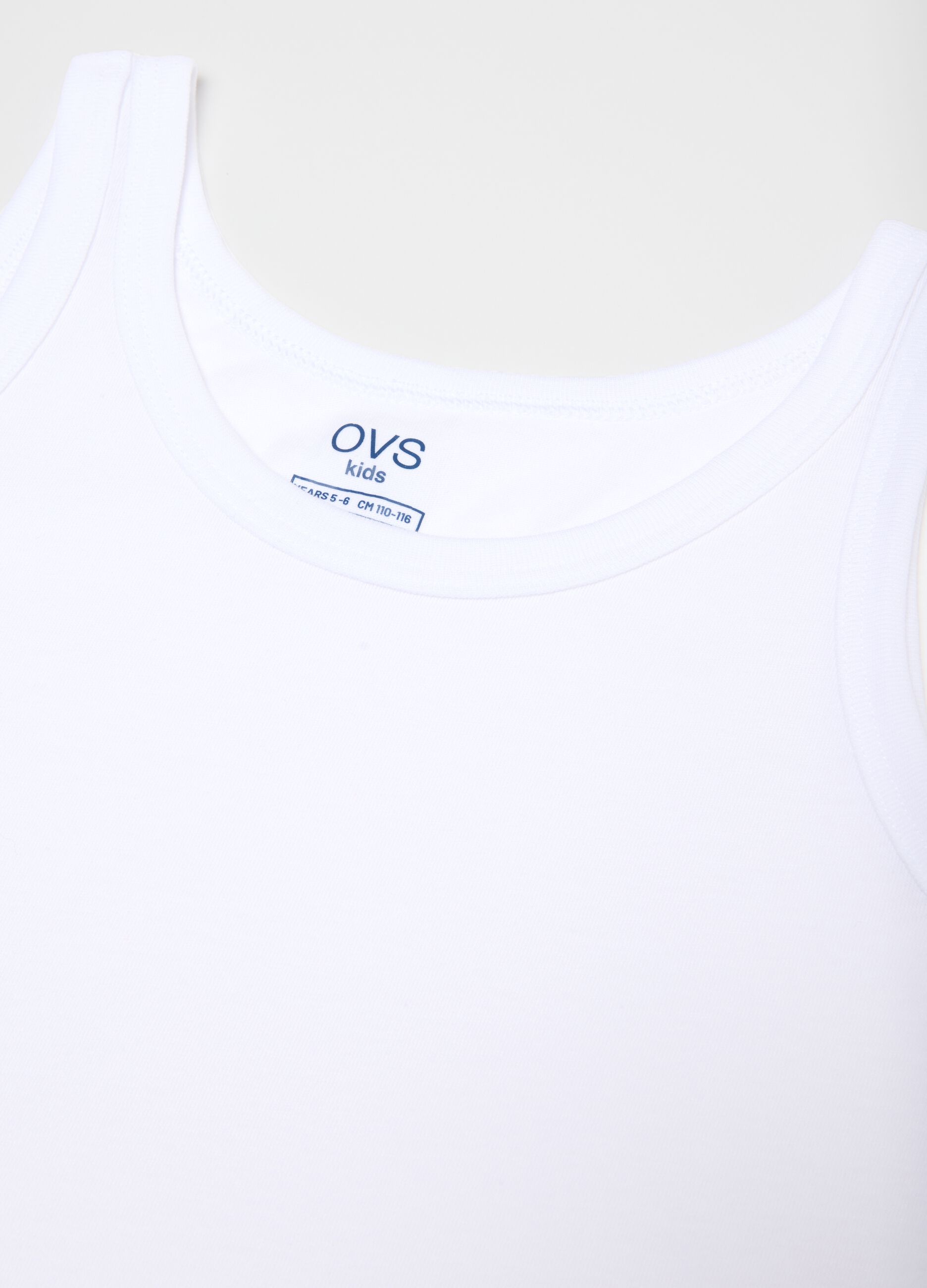 Child's White Vest Twin Pack in Pure Cotton