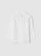 White pure cotton top with high neck and ruffles_1