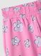 Girls' regular fit pink pure cotton shorts with flowers_2