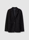 Regular Fit Black Single-Breasted Blazer_4