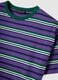 Multicolour striped pure cotton t-shirt regular fit_5