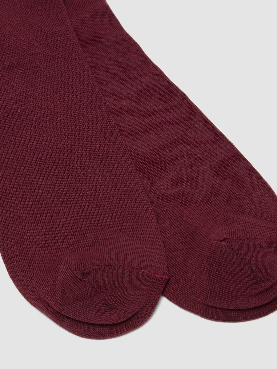 Bipack di calze lunghe blu e rosse in cotone elasticizzato_2