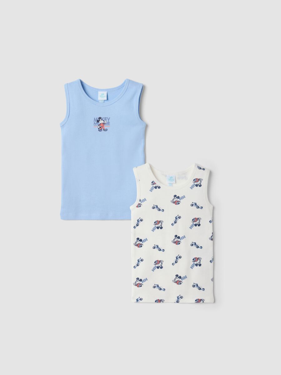 2-pack multicolour organic cotton vests with Mickey & Friends print_0