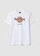 Wei&szlig;es T-Shirt aus reiner Baumwolle mit Print_0