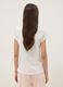 White pure cotton V-neck regular fit pajama shirt_3
