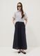 Blue pure linen wide-leg trousers, regular fit_0