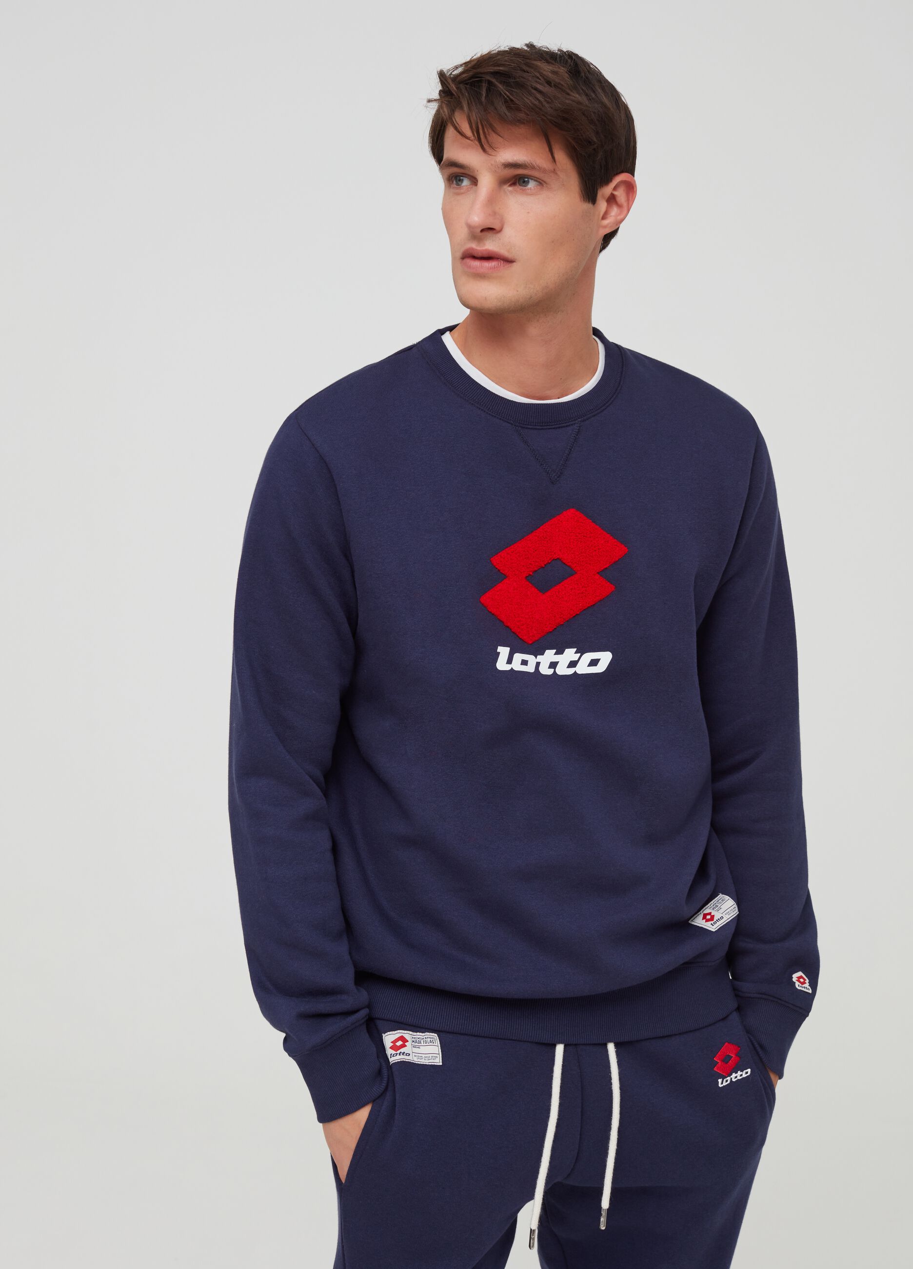 Solid colour Lotto sweatshirt with round neck
