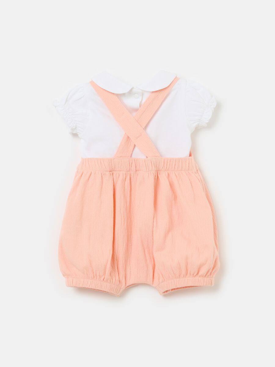 T-shirt and romper suit set in organic cotton_1
