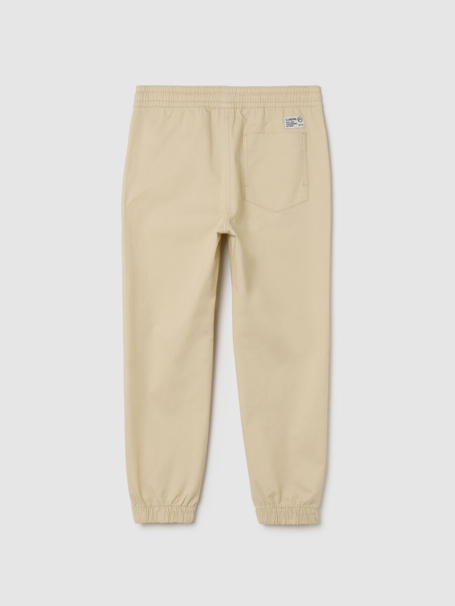Beige stretch cotton trousers_4