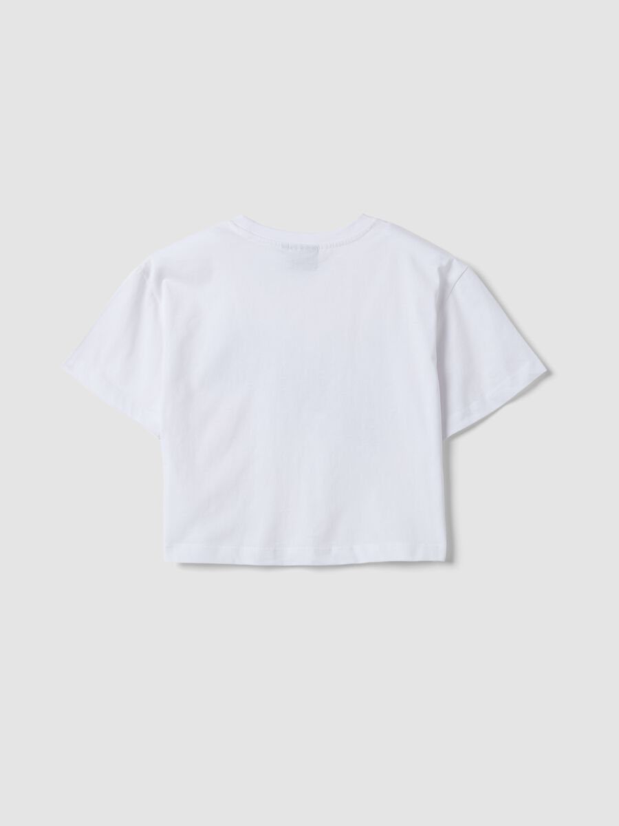 Wei&szlig;es Kurzarm-T-Shirt aus reiner Baumwolle_4