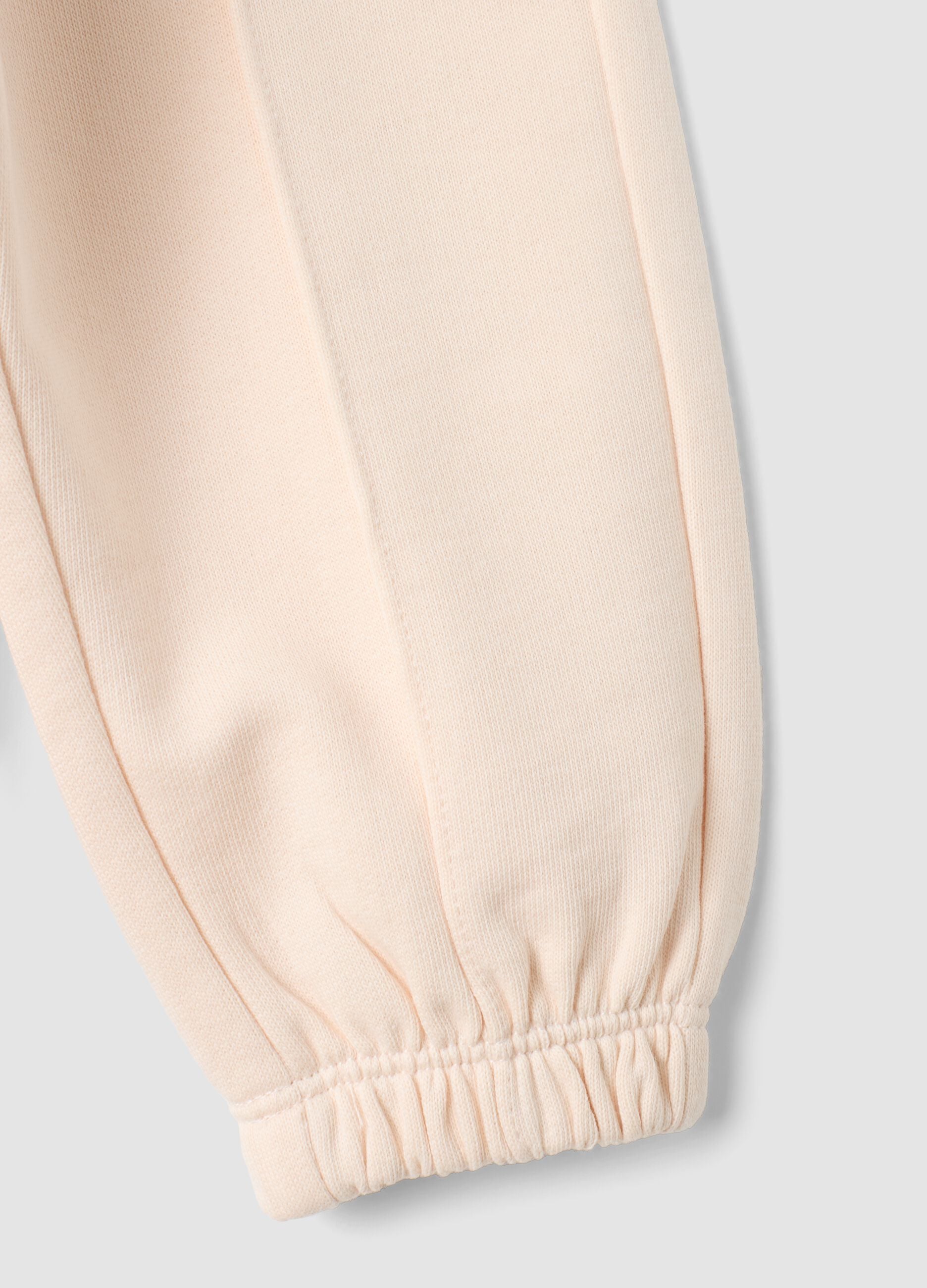 Rosa-blaue Hose aus reiner Baumwolle mit Herz-Print, Comfort Fit f&uuml;r Baby-M&auml;dchen