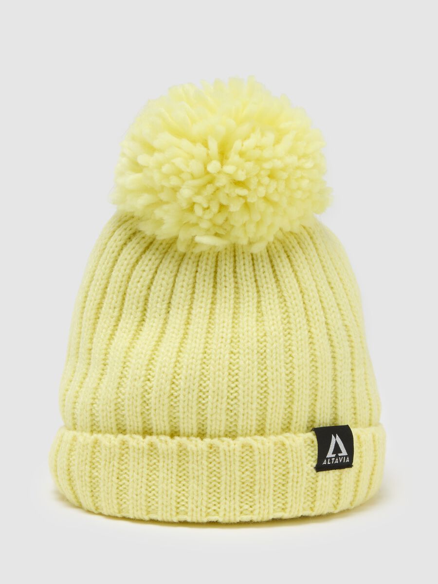 Rib Knit Hat with Pompon ALTAVIA WITH DEBORAH COMPAGNONI_2