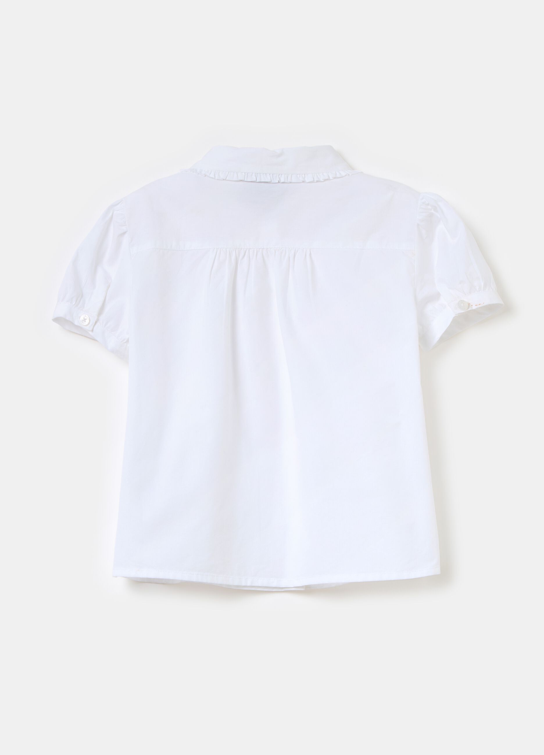 Cotton shirt with short sleeves