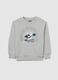 Grey cotton children's sweatshirt regular fit with print_0