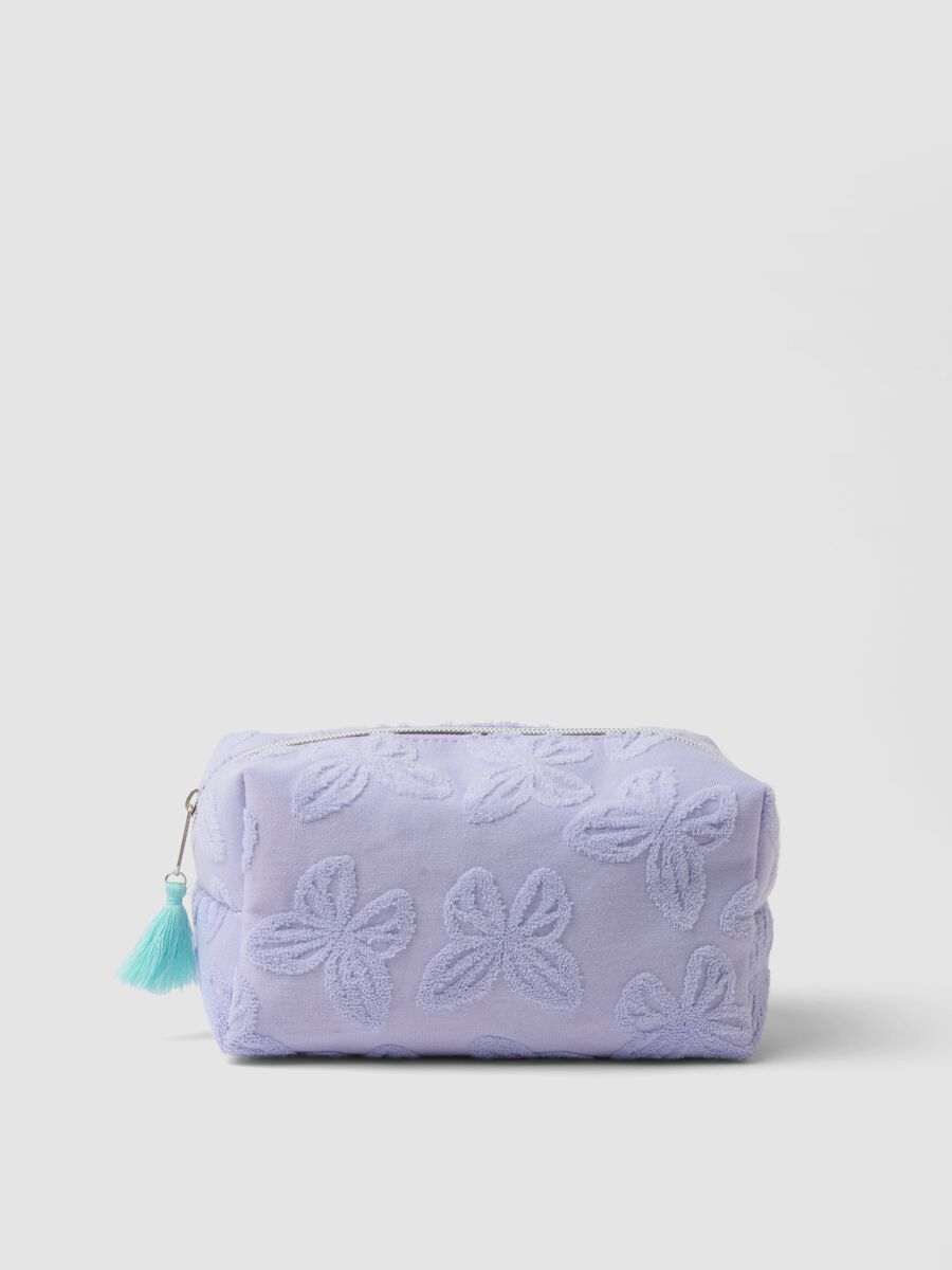 Purple beauty case with butterfly details_0
