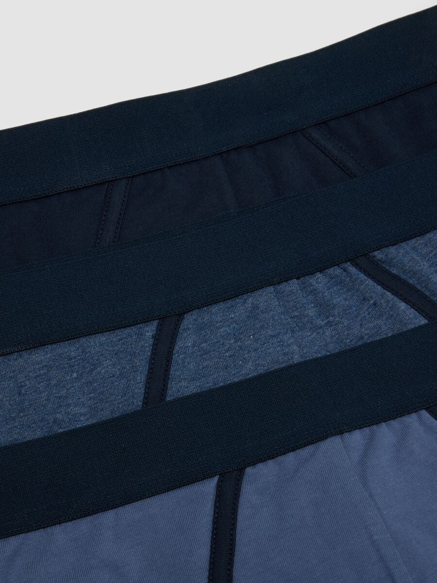 3er-Pack Slips in Blau und Schwarz aus elastischer Bio-Baumwolle_5