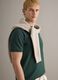 Short sleeve green pure cotton polo regular fit_0
