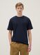 Blue pure cotton short sleeve relaxed fit T-shirt_1