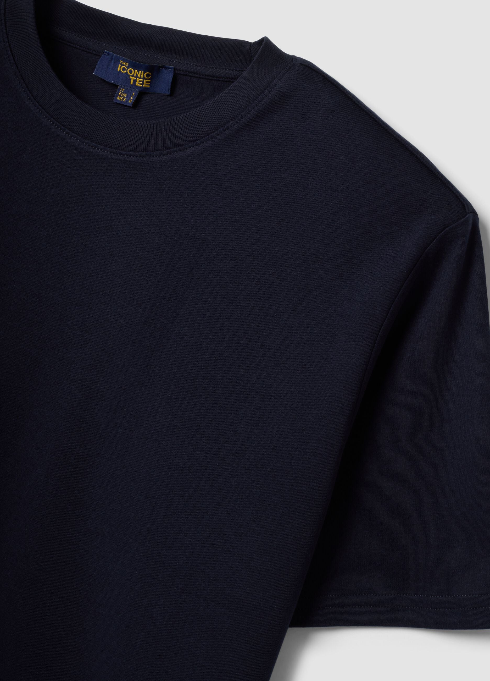 The Iconic Tee blue pure cotton short-sleeve relaxed fit T-shirt