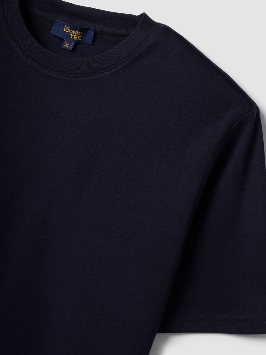 The Iconic Tee blue pure cotton short-sleeve relaxed fit T-shirt_6