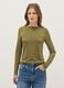 Green crew neck long sleeve regular fit t-shirt_1