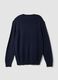 Navy crew-neck jumper in viscose blend, regular fit_6