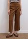 Brown stretch viscose formal trousers, straight fit_1