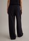 Black viscose blend flare trousers_2