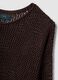 Brown regular fit viscose blend sweater with knit design_5