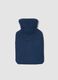 Blue hot water bottle with knitted cover_1