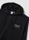 Black cotton-blend hoodie with zip, regular fit_5