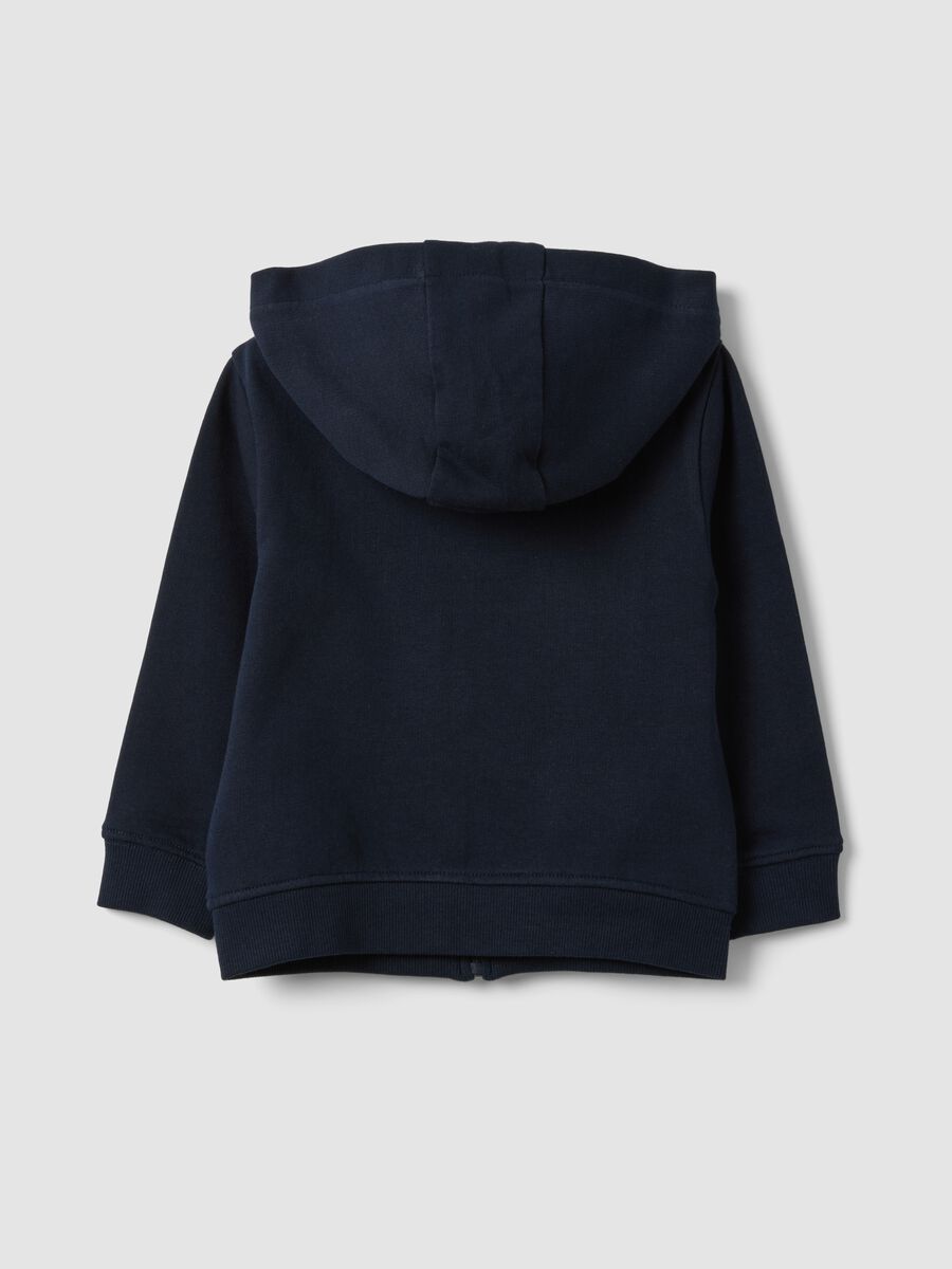 Sudadera azul con capucha de puro algod&oacute;n org&aacute;nico, corte regular para beb&eacute; ni&ntilde;o_1