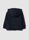 Sweatshirt azul com capuz em puro algod&atilde;o org&acirc;nico, corte regular para beb&eacute; menino_1