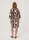 Brown stretch-cotton dress with geometric pattern, regular fit_3