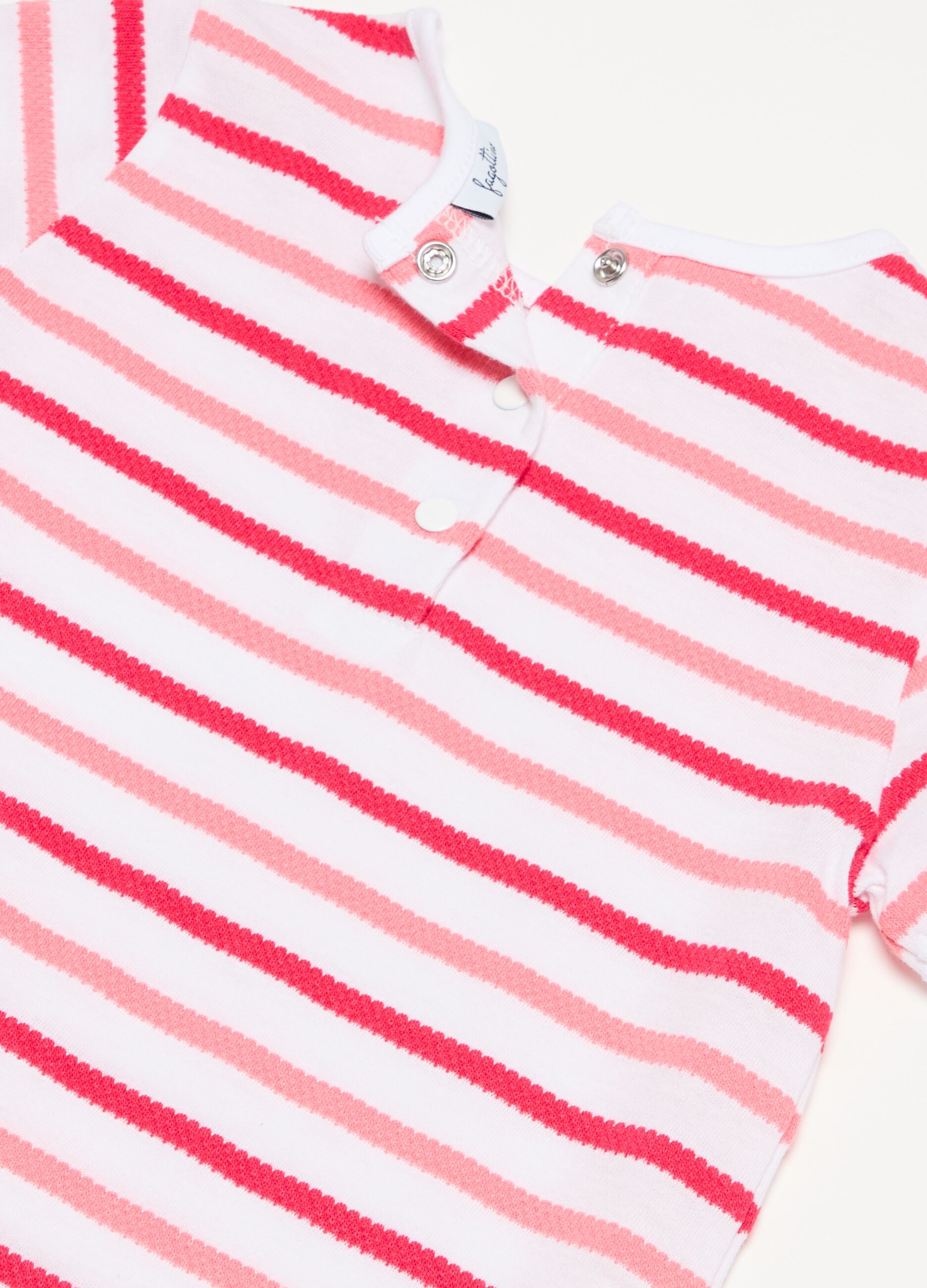 Jacquard t-shirt with striped pattern