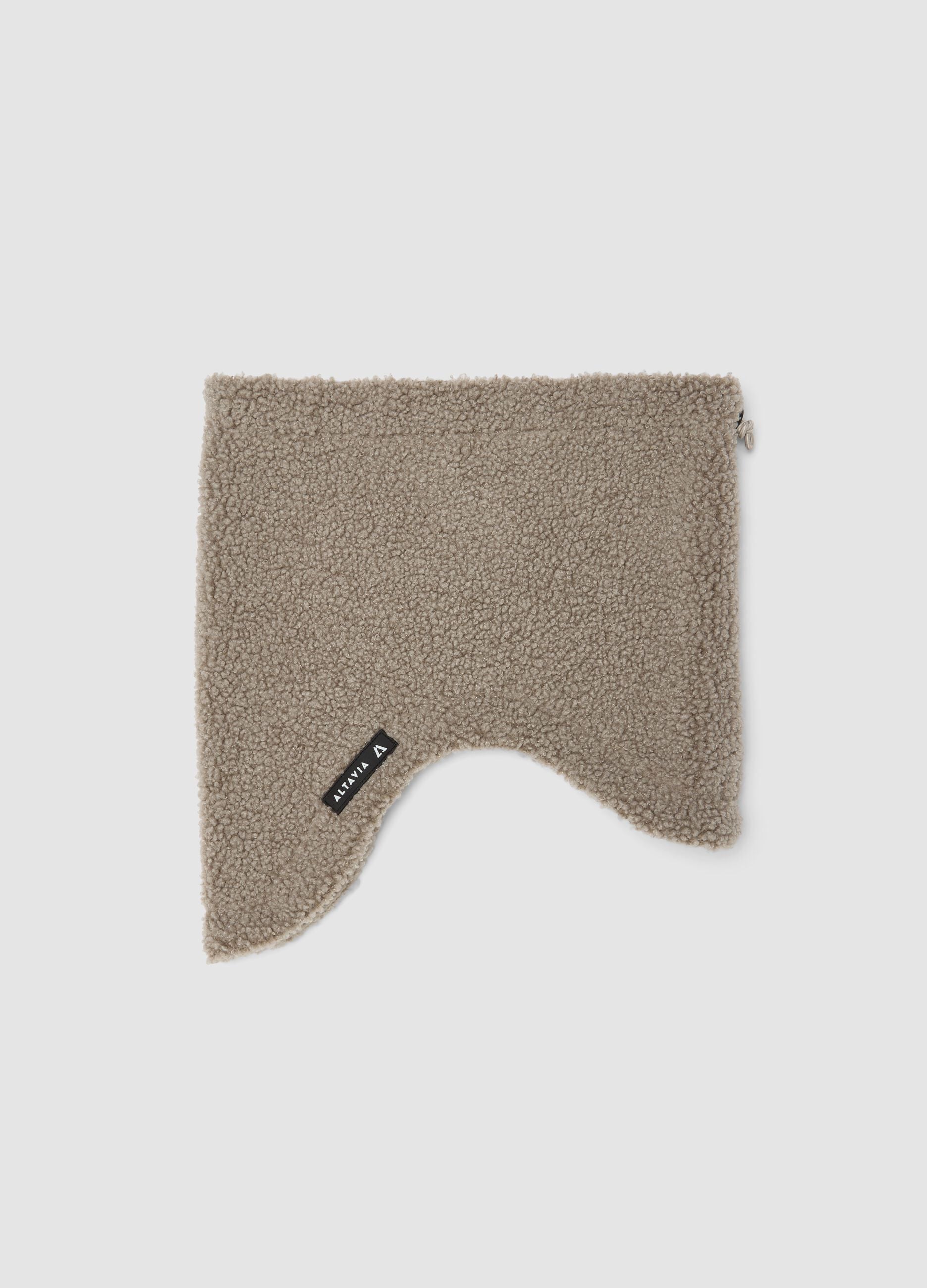 Beige teddy-effect neck warmer with drawstring ALTAVIA WITH DEBORAH COMPAGNONI