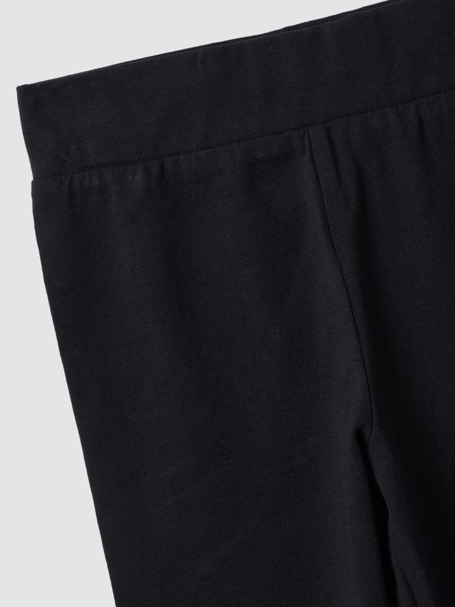 Black stretch cotton shorts_3