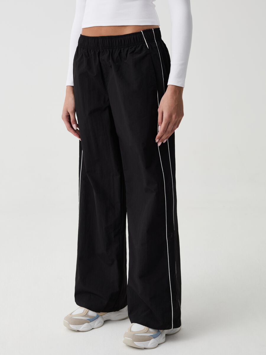 B.ANGEL FOR THE SEA BEYOND wide-leg joggers with contrasting piping_1