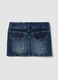 Blue stretch cotton denim mini skirt_6