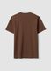 Brown regular-fit T-shirt in pure organic cotton jersey_6