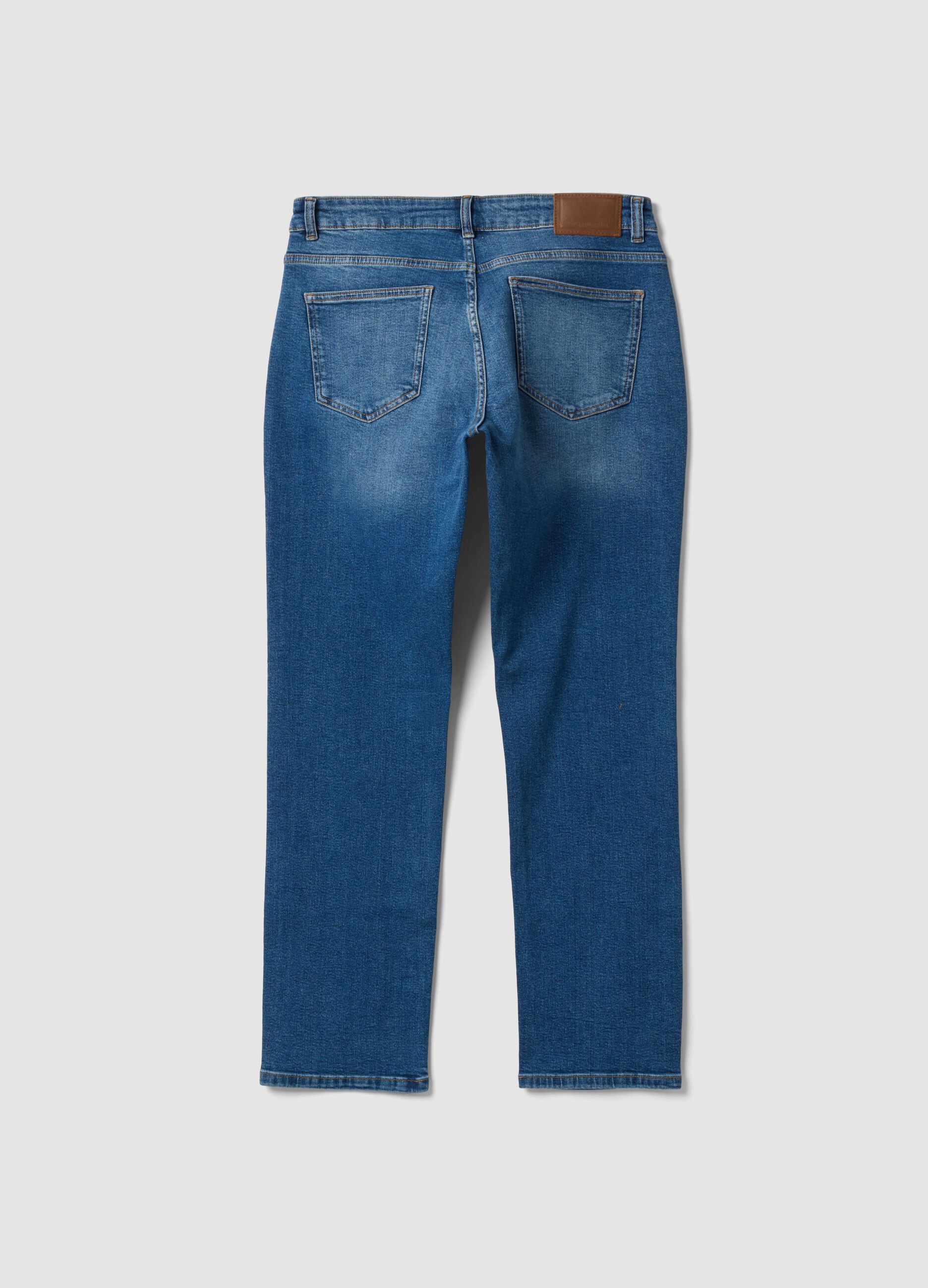 Blue comfort-fit stretch cotton jeans