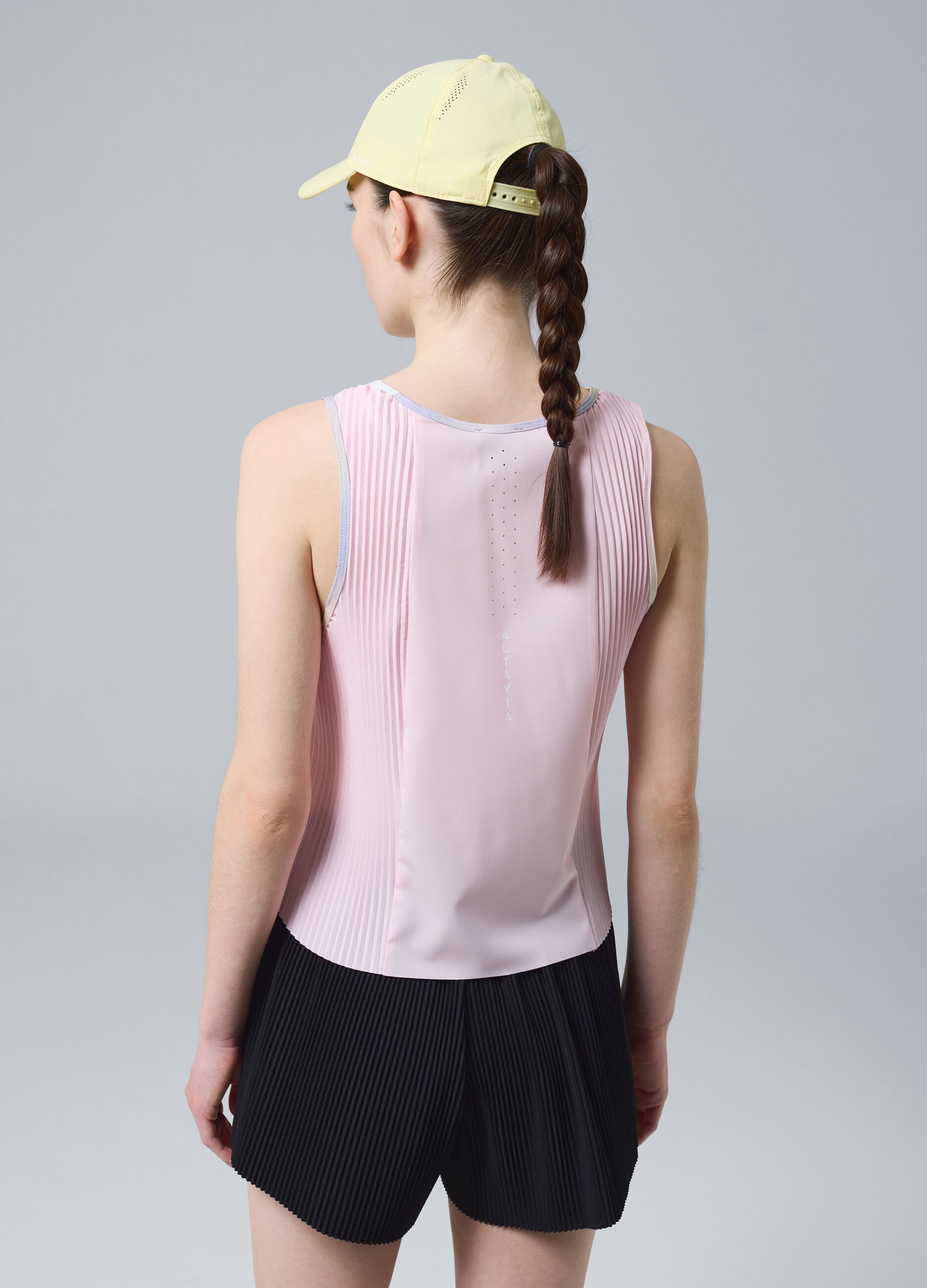 Plissiertes technisches Sporttop ALTAVIA COURT mit Tie-Dye-Effekt