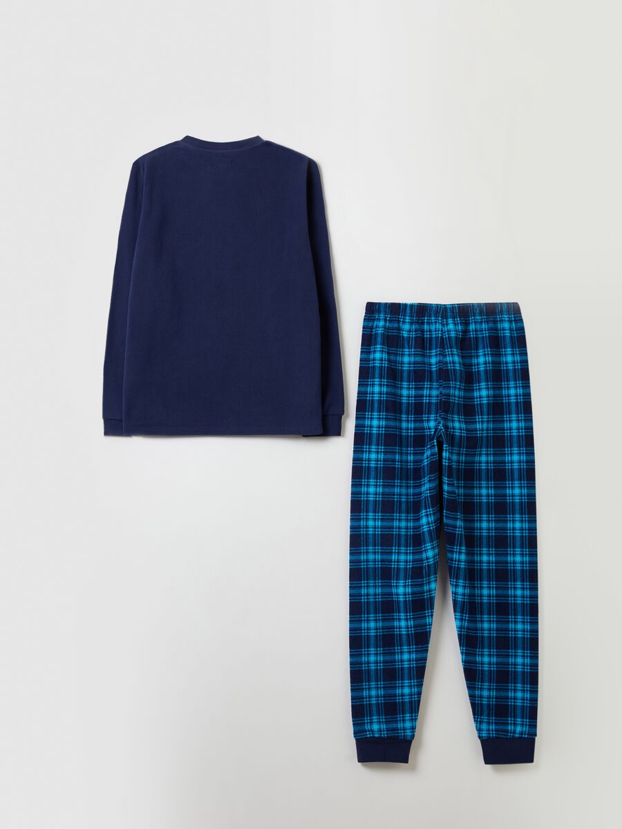 Fleece pyjamas with pattern and print_1