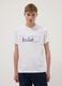 White pure cotton T-shirt with front print_1