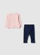 Multicolour pure cotton sweatshirt and trousers set for girls regular fit_1
