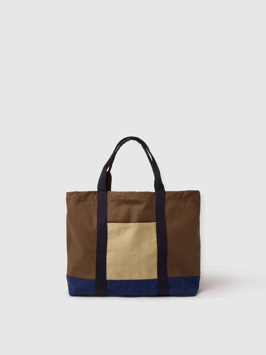 Multicolour pure cotton shopper bag with sturdy handles_0