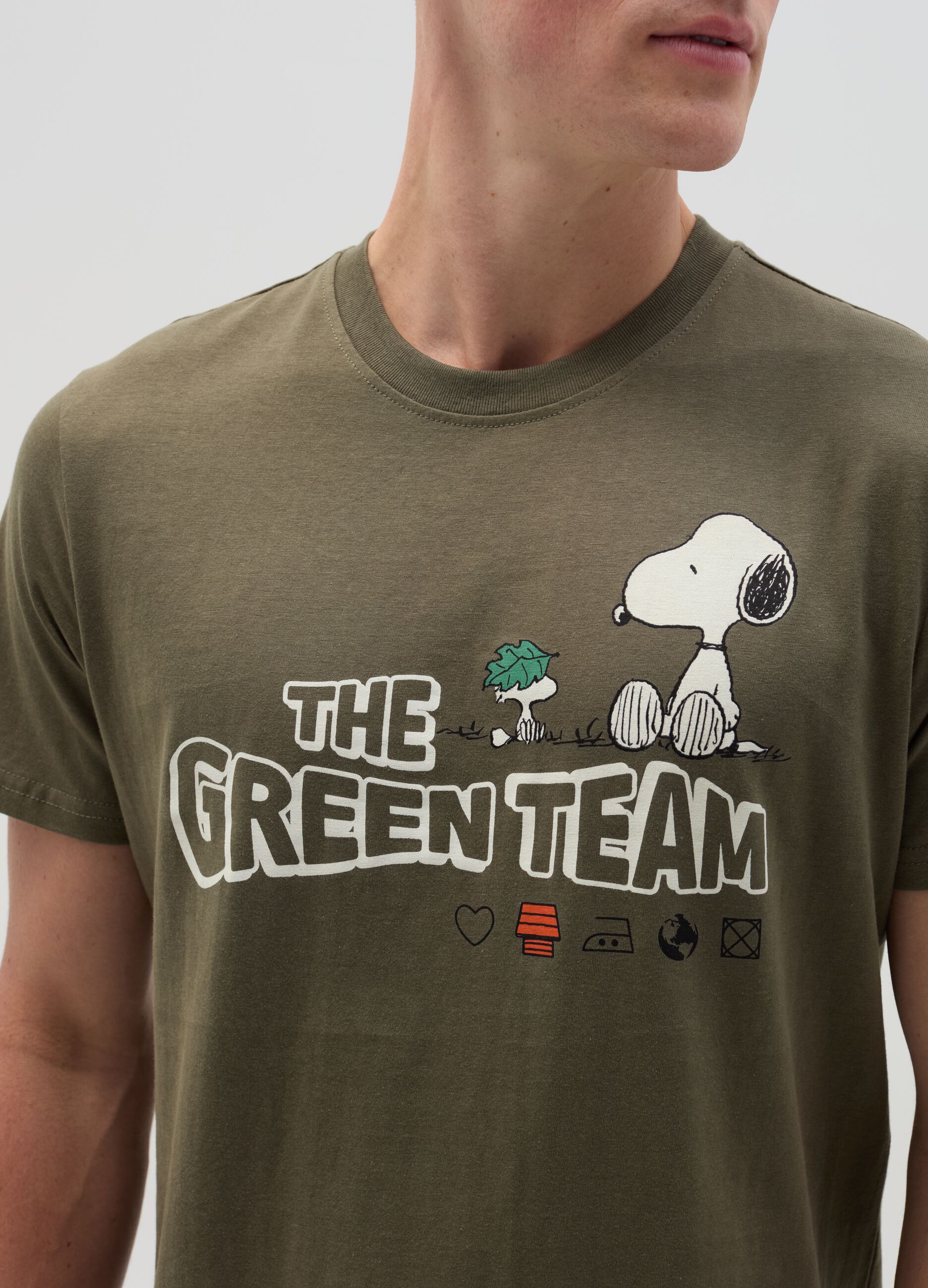 Camiseta de algodón orgánico con estampado Snoopy