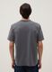 Grey crew neck T-shirt in pure cotton with relaxed fit_2